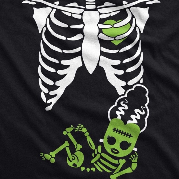 Bride of Frankenstein Maternity Halloween Shirt - Picture 2 of 6